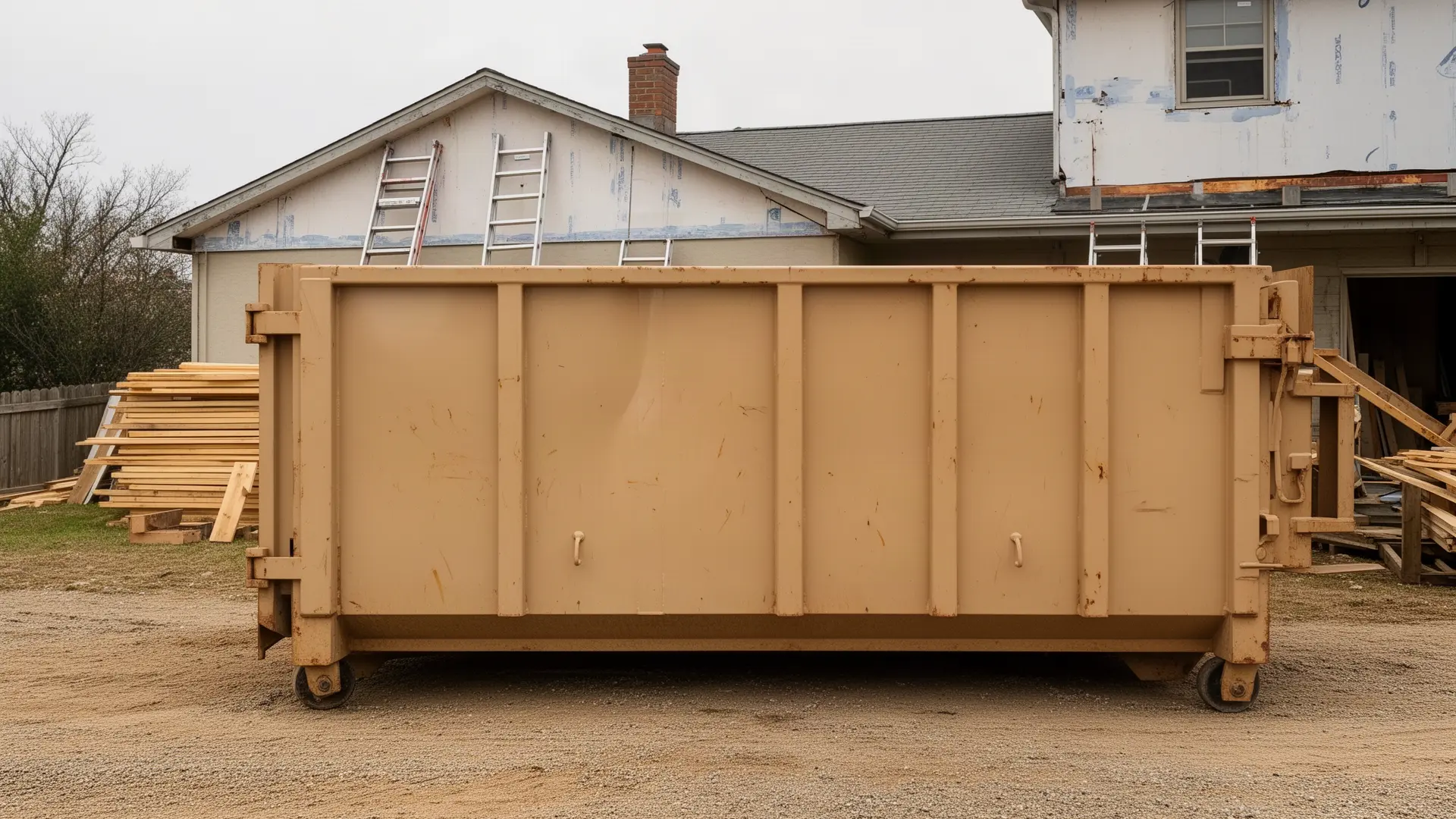 Roll-off dumpster from T & E Dumpster Rental in Oshkosh, WI